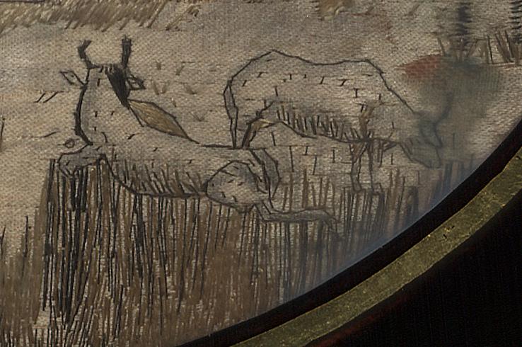 1959.0110.001 A, B Needlework Picture, Detail 2