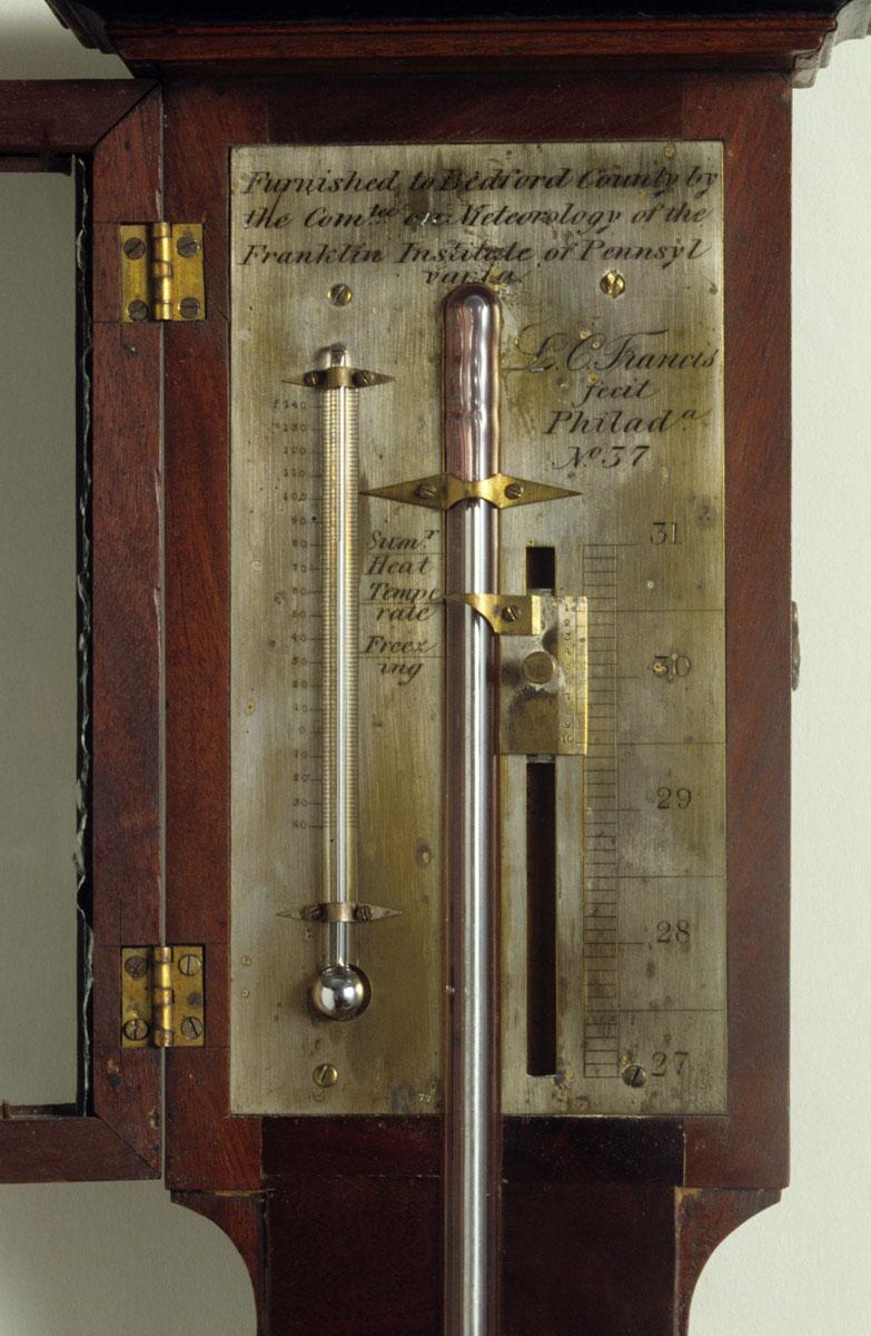 1959.0112 Barometer, Thermometer face