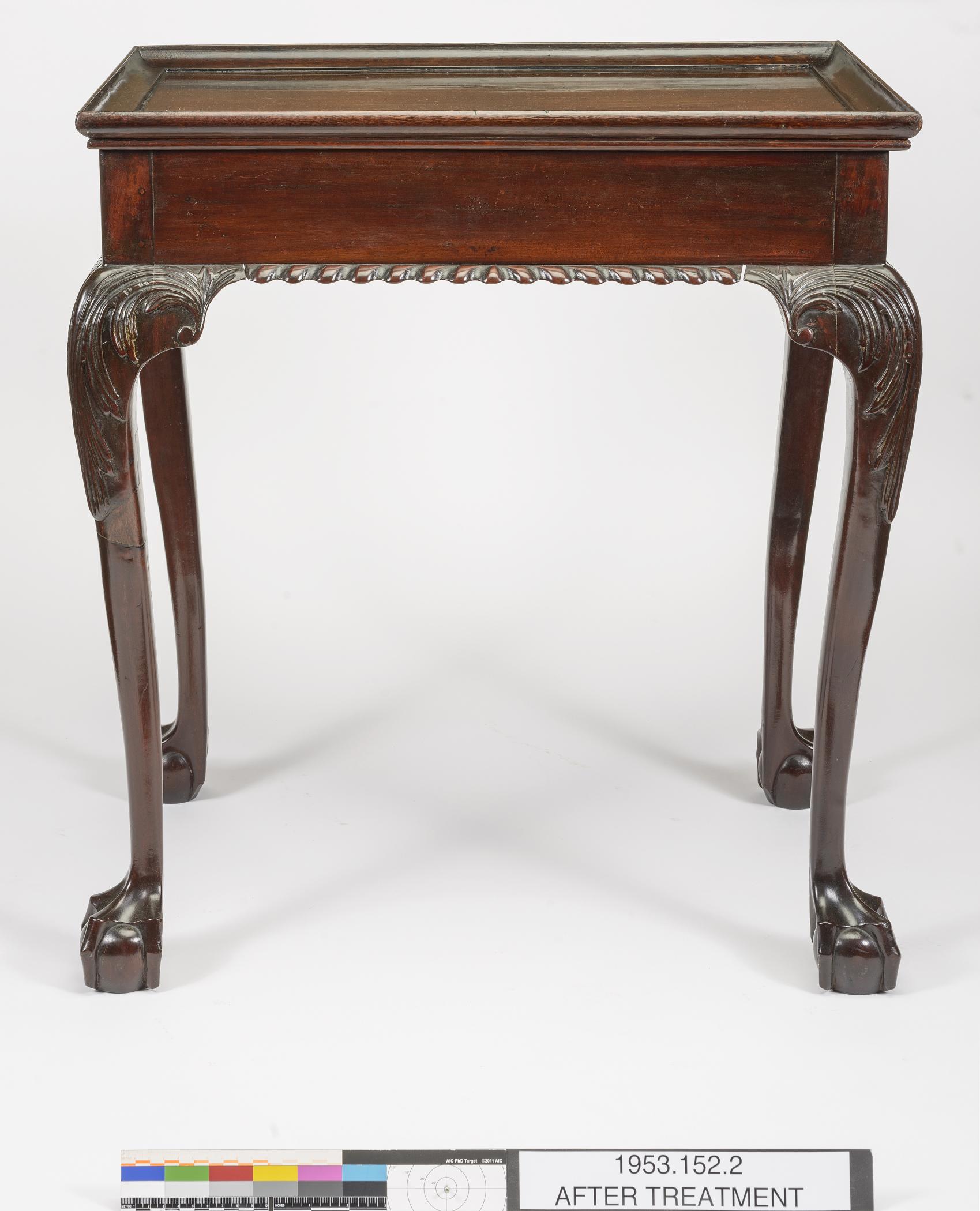 1953.0152.002 Table, view 3, after conservation treatment