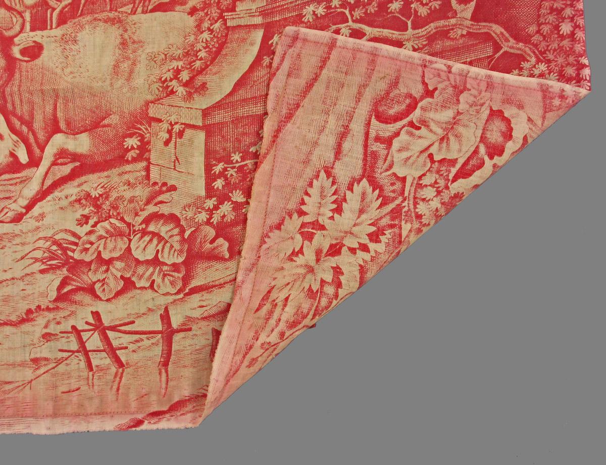 1969.3890 Textile, printed folded corner