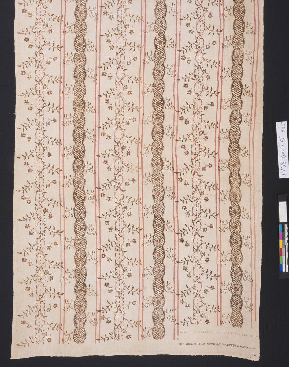 1958.0605.005 Textile, printed, detail 1