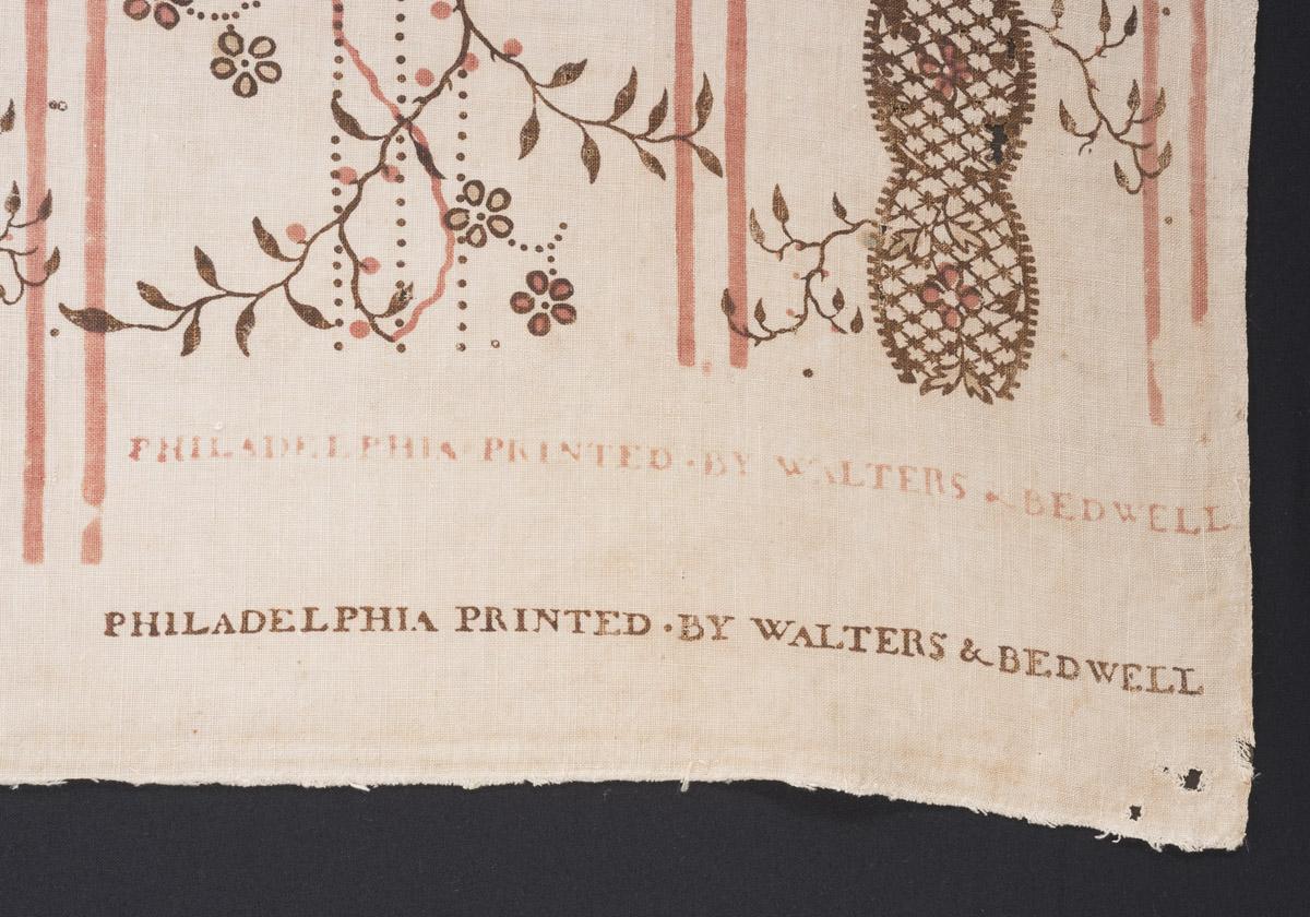 1958.0605.005 Textile, printed, detail 4