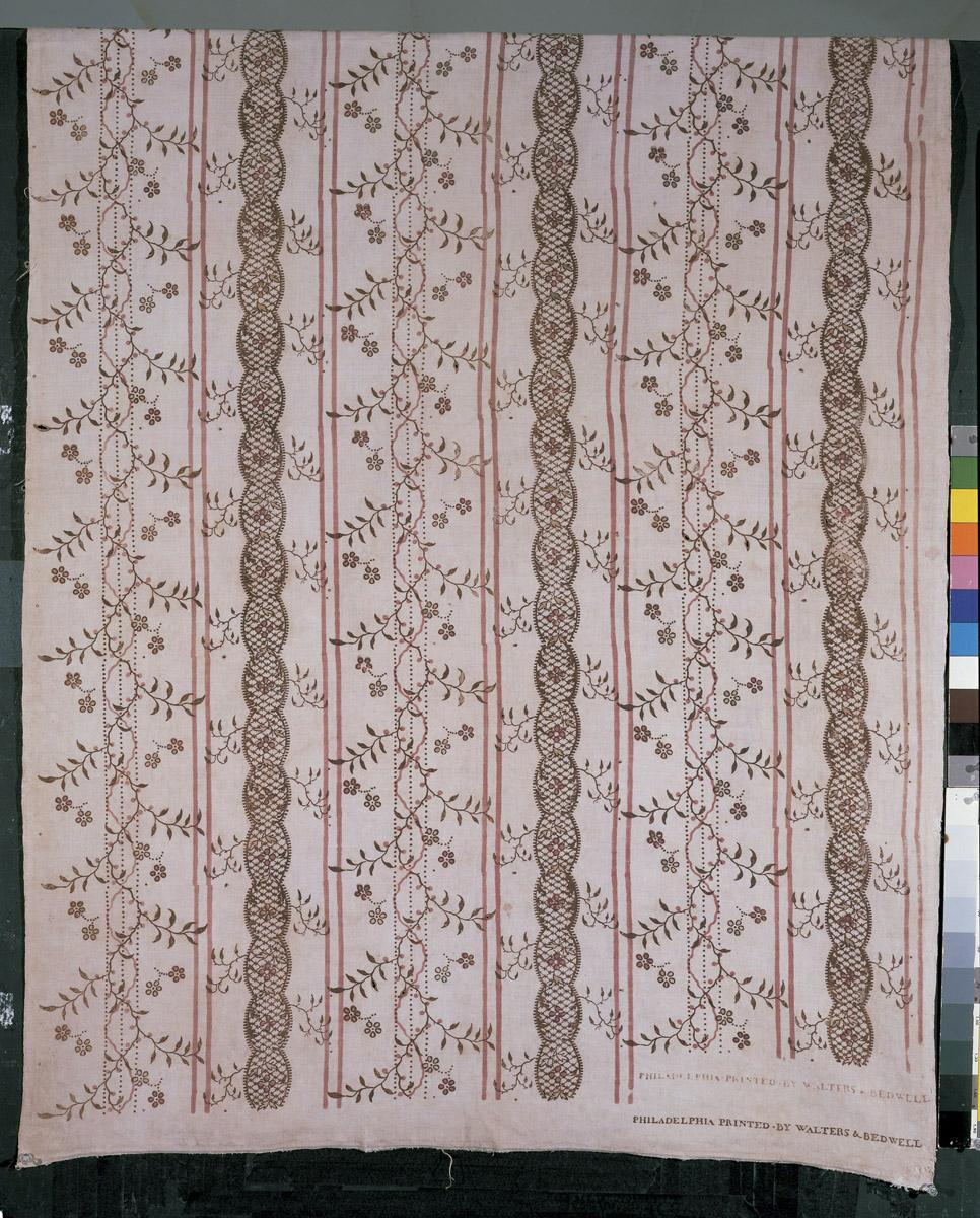 1958.0605.005 Textile, printed, detail
