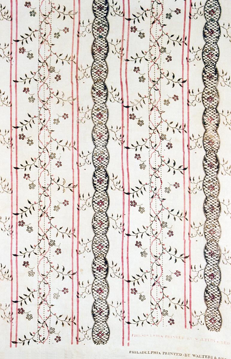 T335 textile, printed design repeat