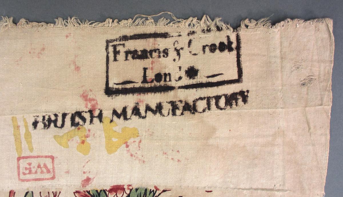 1960.0009 F Textile, printed inscription 2