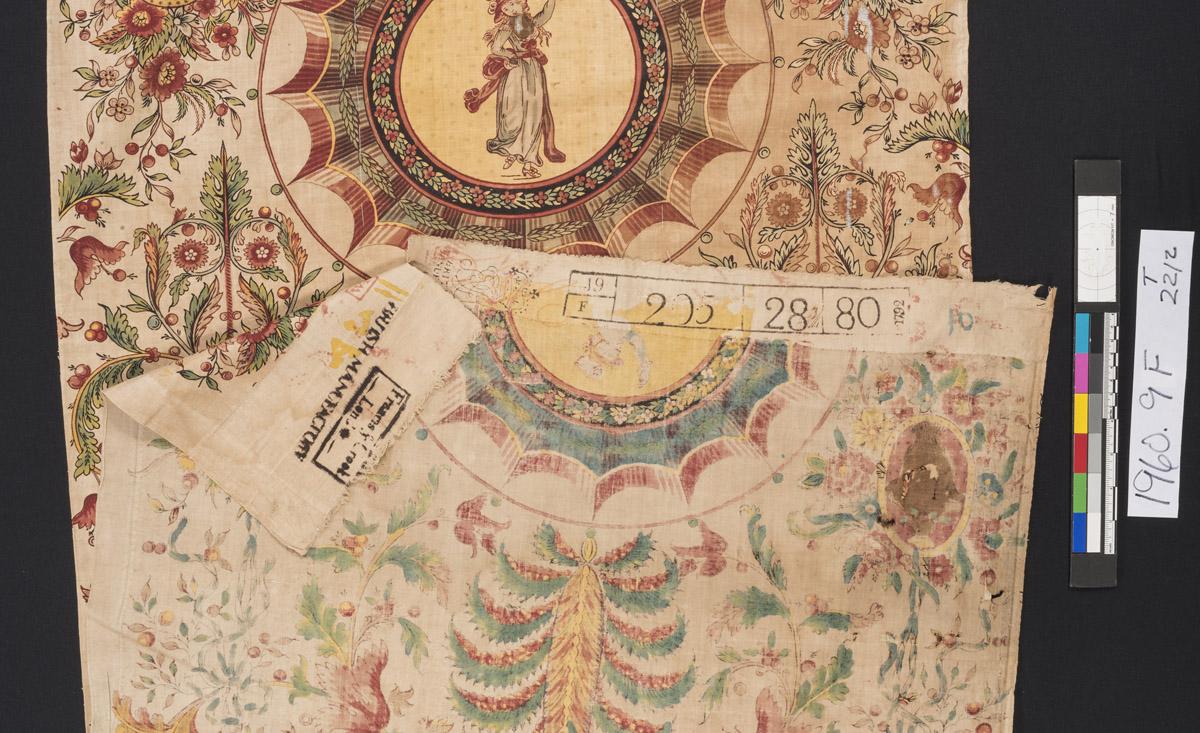 1960.0009 F Textile, printed, detail 1