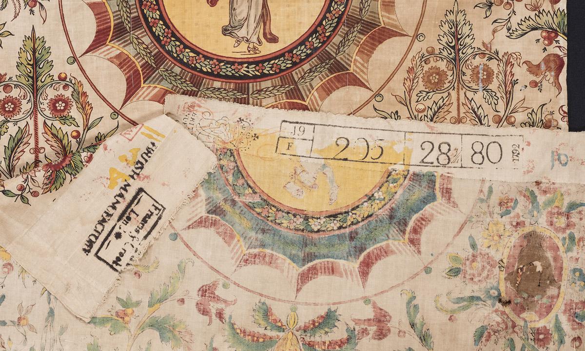 1960.0009 F Textile, printed, detail 2