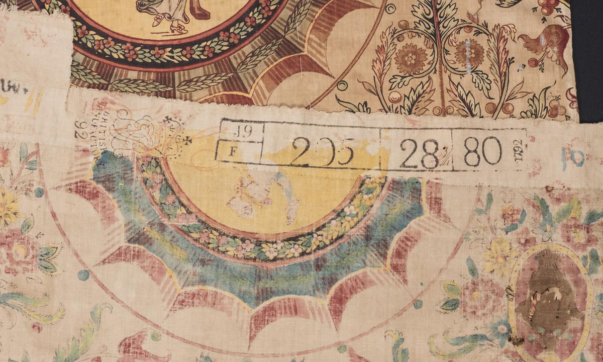 1960.0009 F Textile, printed, detail 3