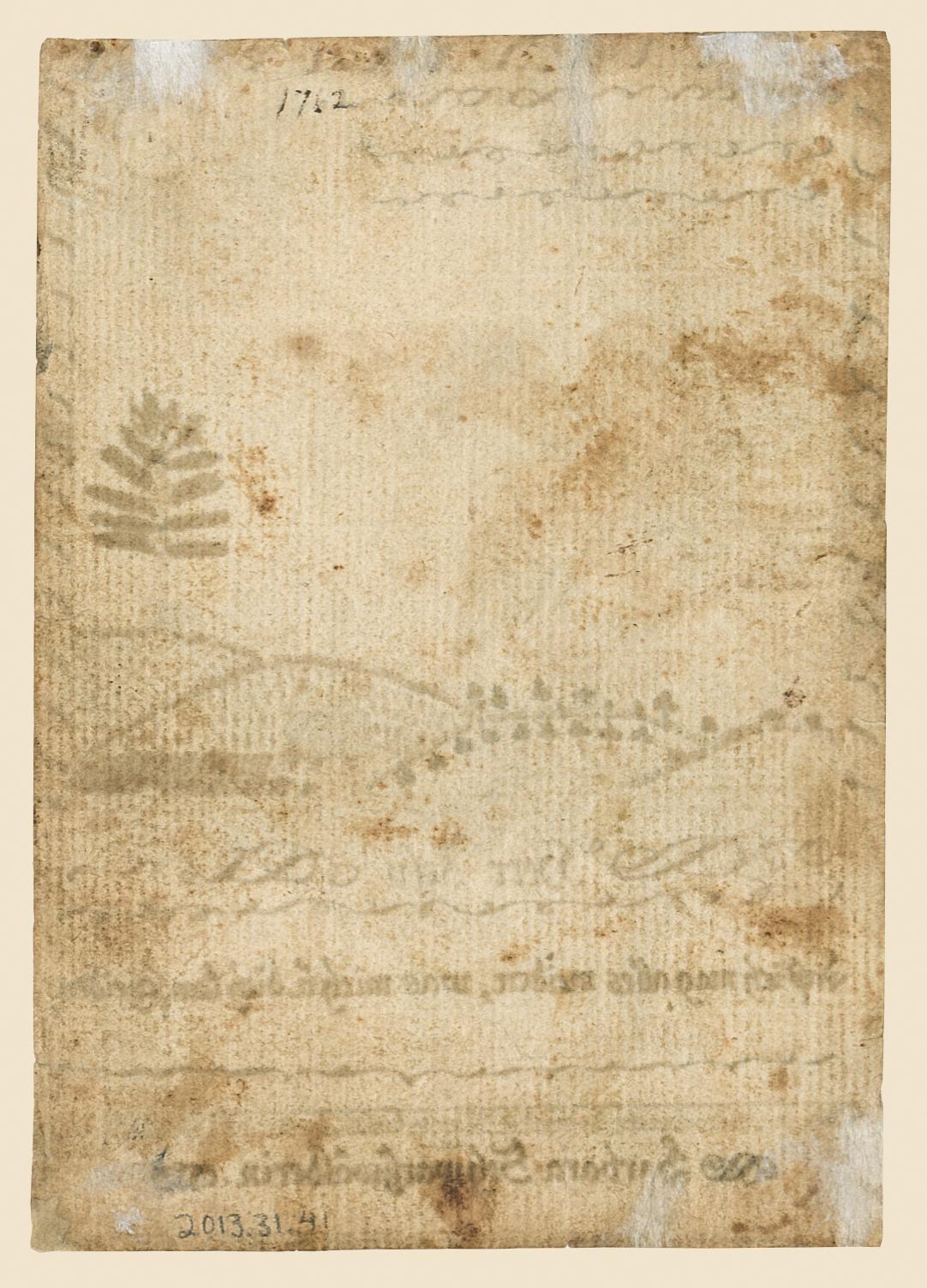 2013.0031.041 Fraktur, view 2, reverse
