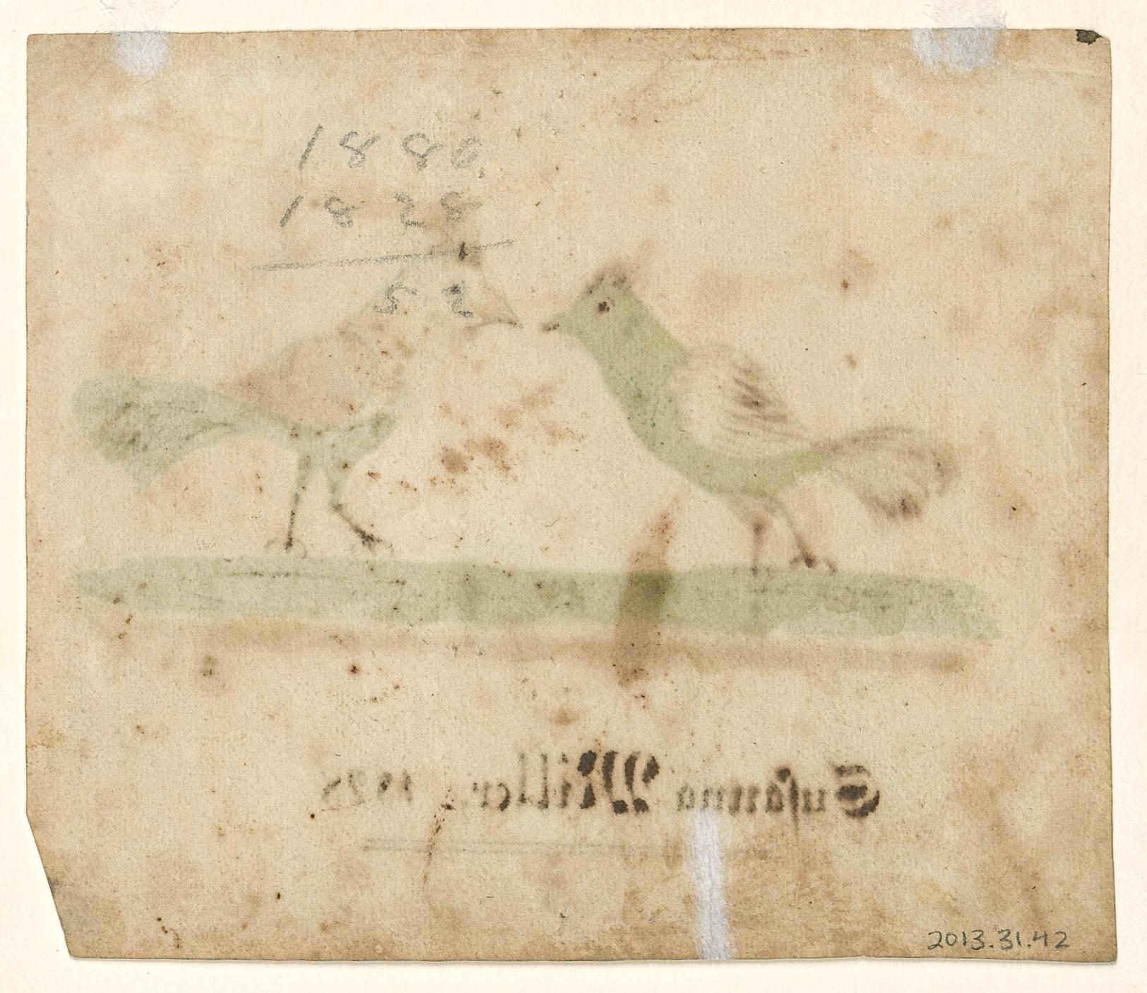 2013.0031.042 Fraktur, view 2, reverse
