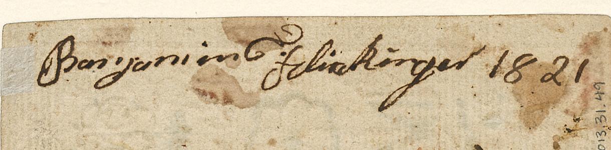2013.0031.049 Fraktur, detail 1, reverse