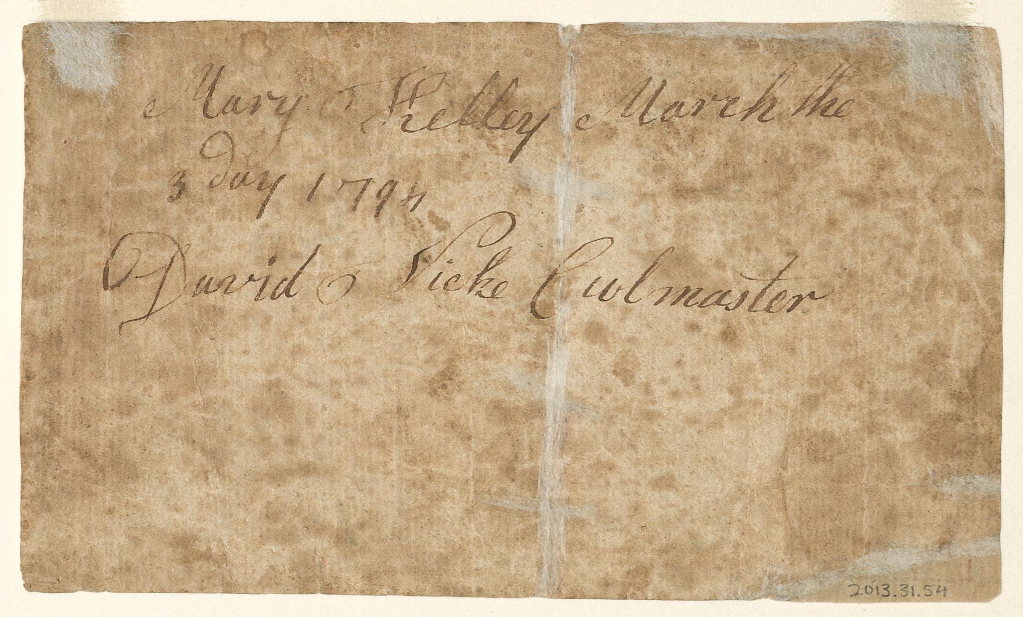 2013.0031.054 Fraktur, view 2, reverse