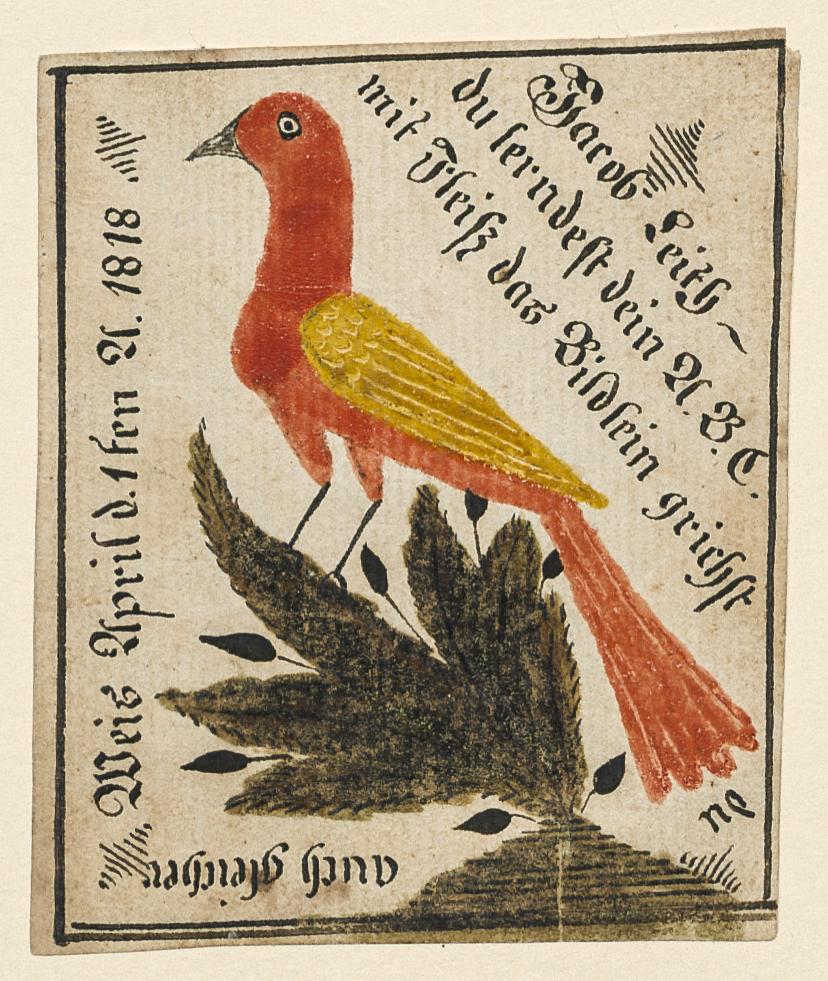 2013.0031.062 Fraktur, view 1