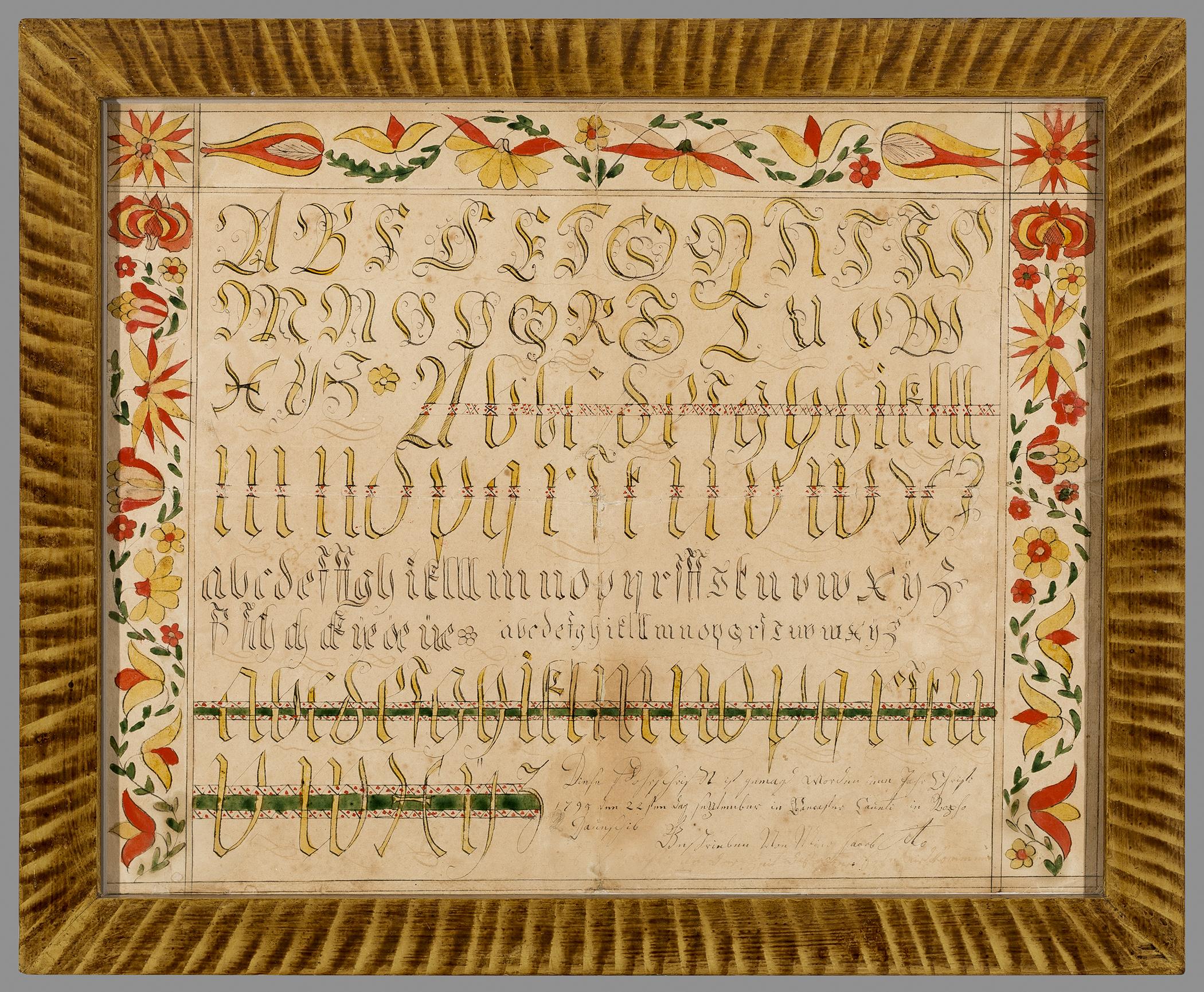2013.0031.069 A Fraktur, B Frame, view 1