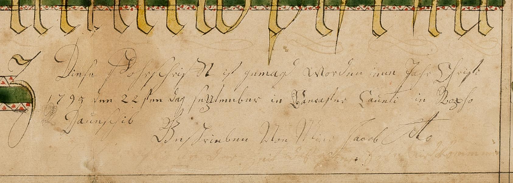 2013.0031.069 A Fraktur, detail 1