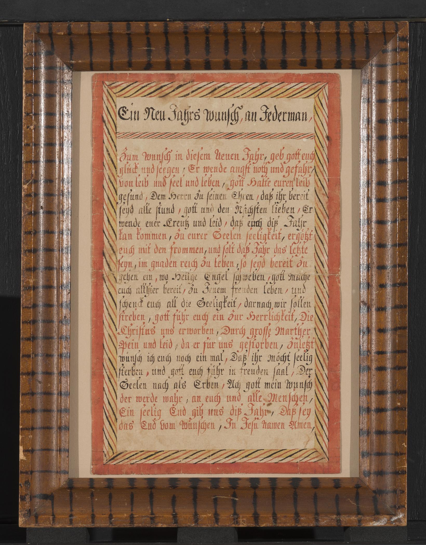 2013.0031.070 A Fraktur, B Frame, view 1