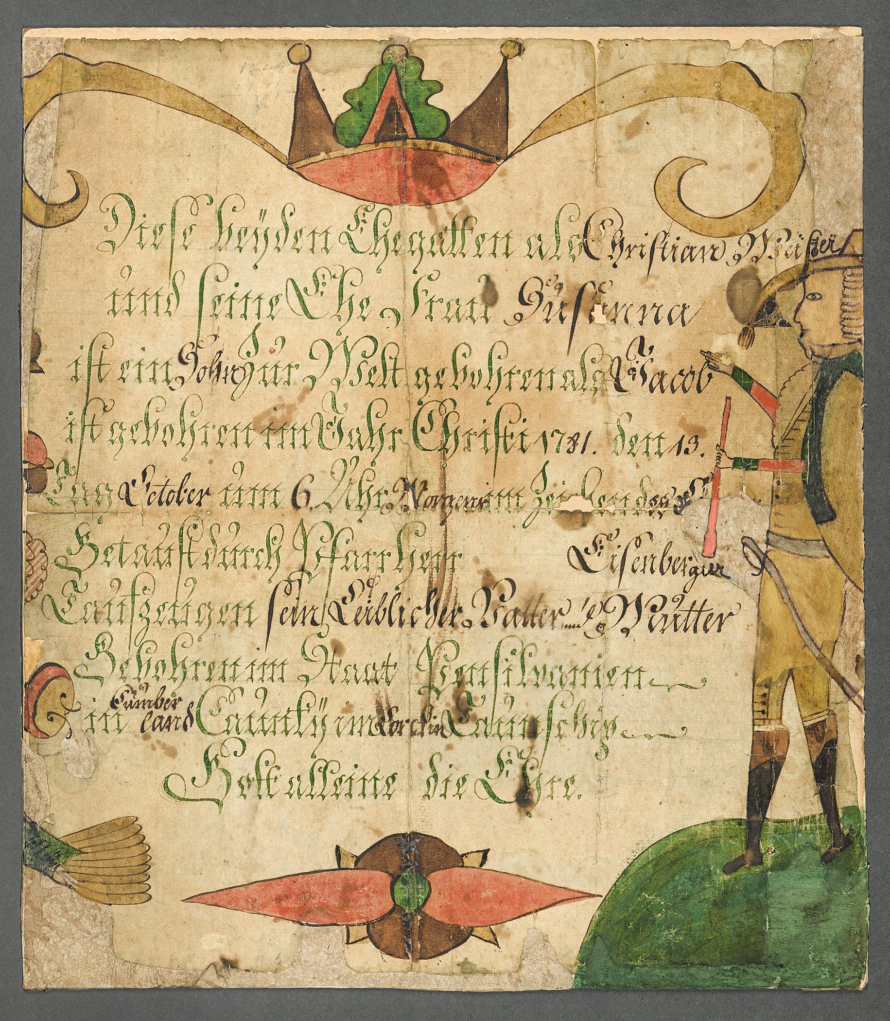 2013.0031.072 Fraktur, view 1
