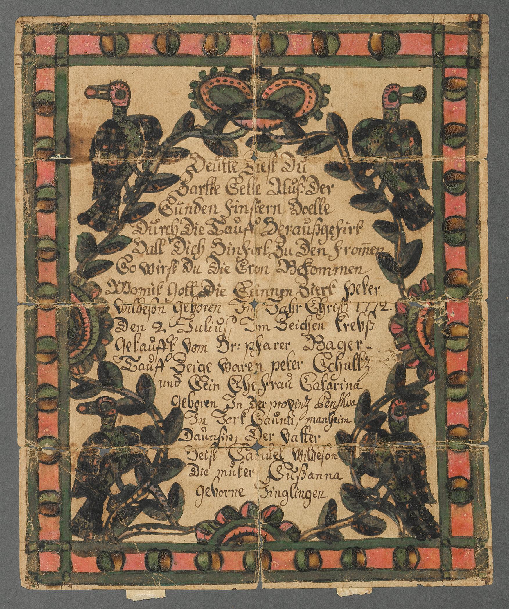 2013.0031.079 A Fraktur, view 1