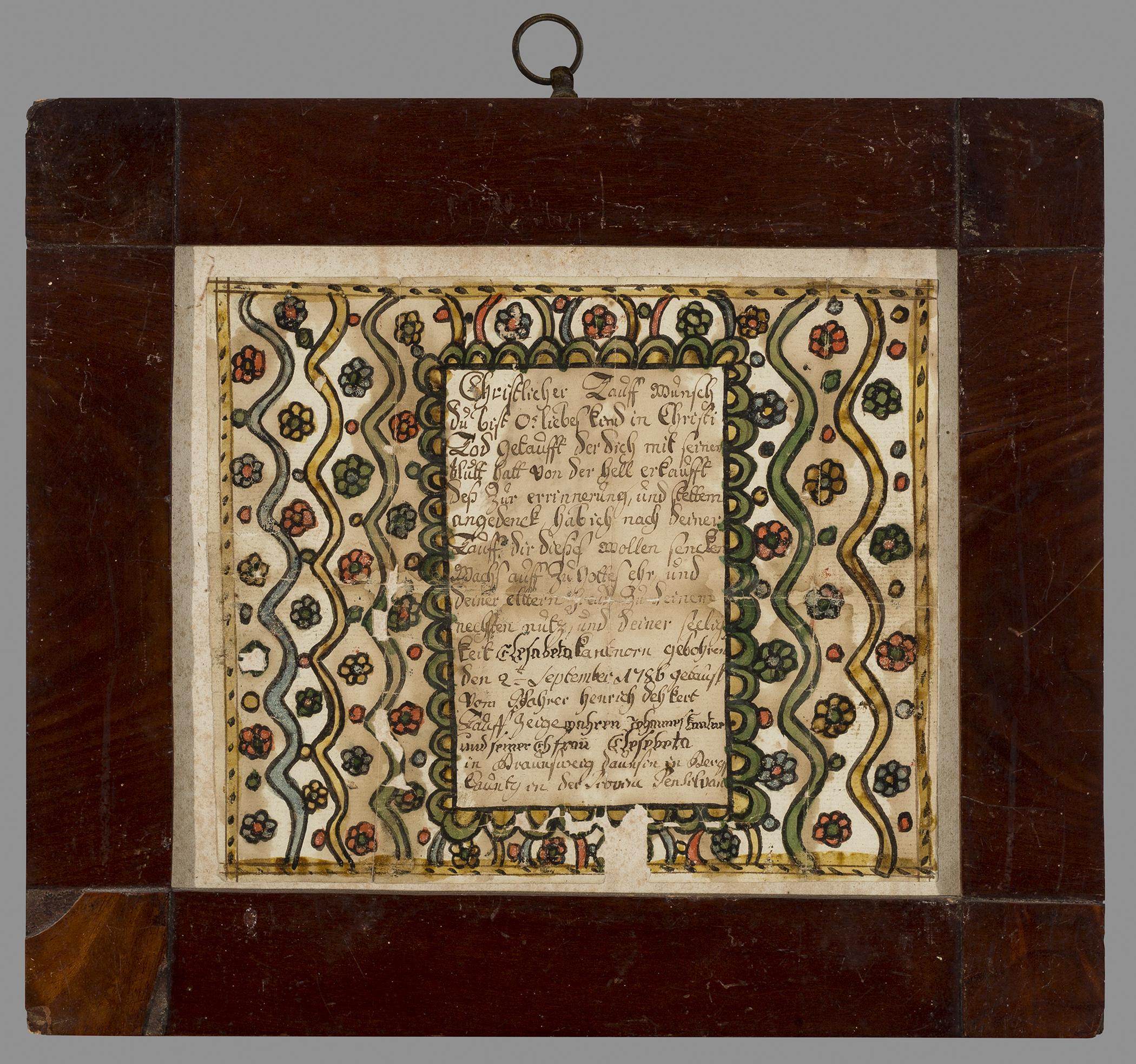 2013.0031.094 A Fraktur, B Frame, view 1