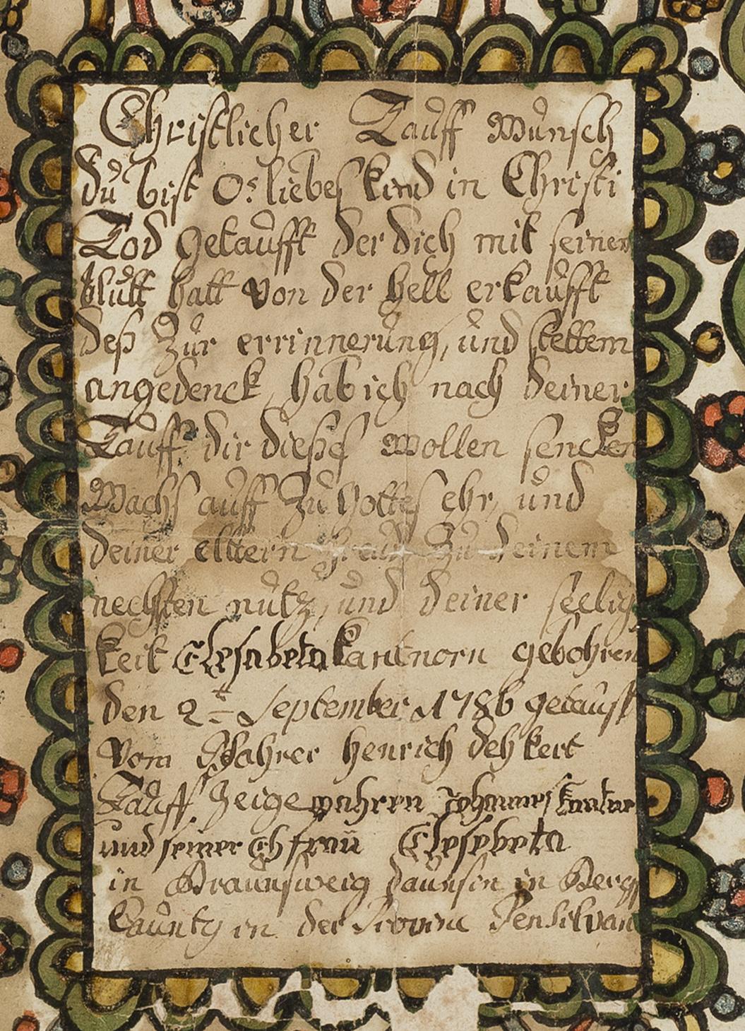 2013.0031.094 A Fraktur, detail 1