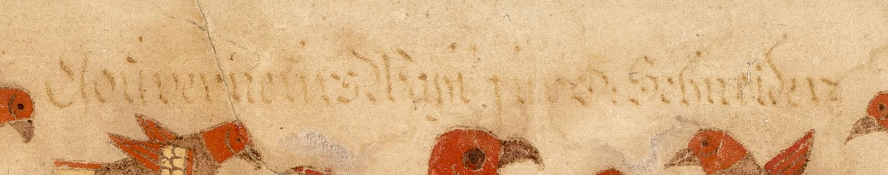 2013.0031.101 A Fraktur, detail 1