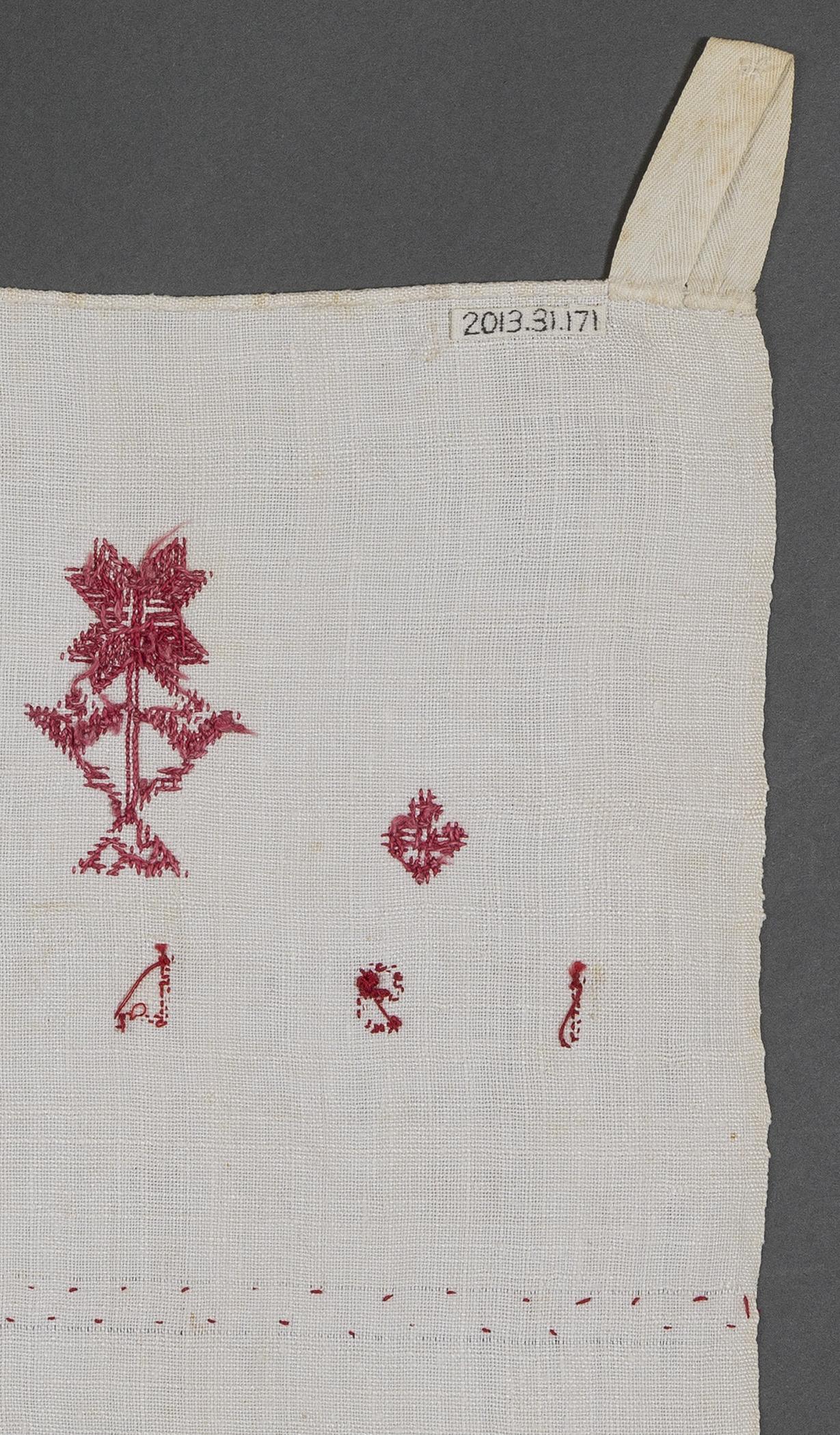 2013.0031.171 Towel, reverse, detail 2