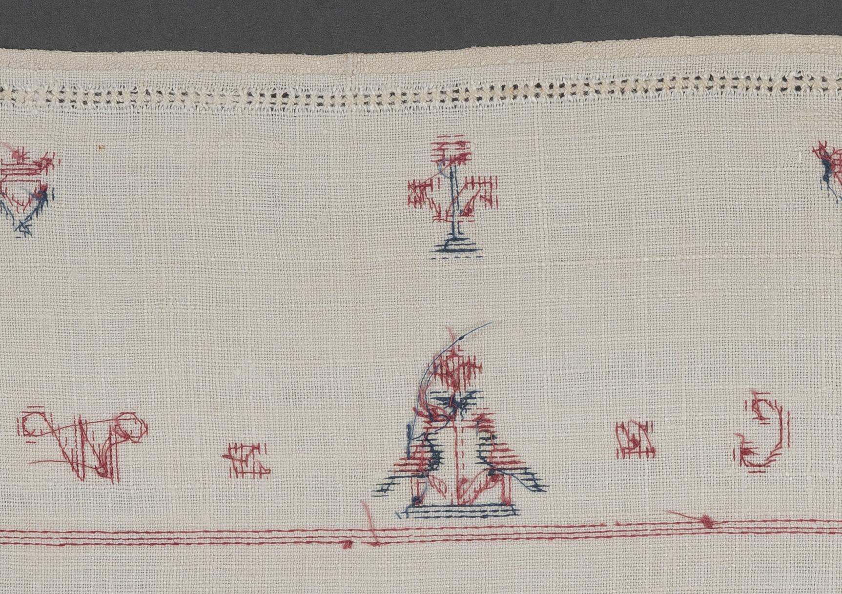 2013.0031.168 Towel, reverse, detail 3