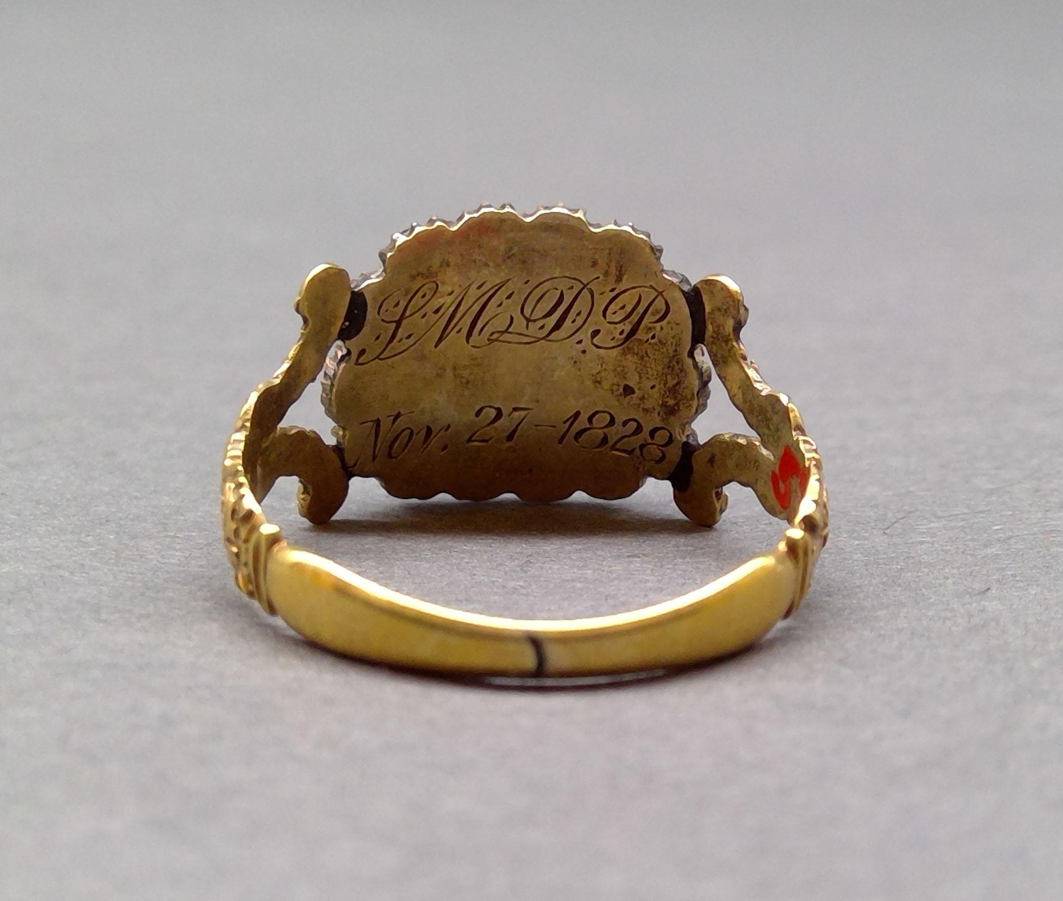1959.0568 Ring (finger), Mourning ring, view 4