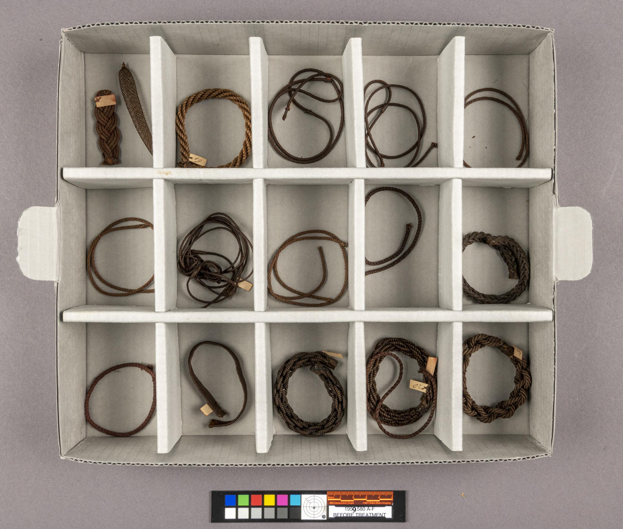 1959.0580 B Tray, view 2, before conservation treatment