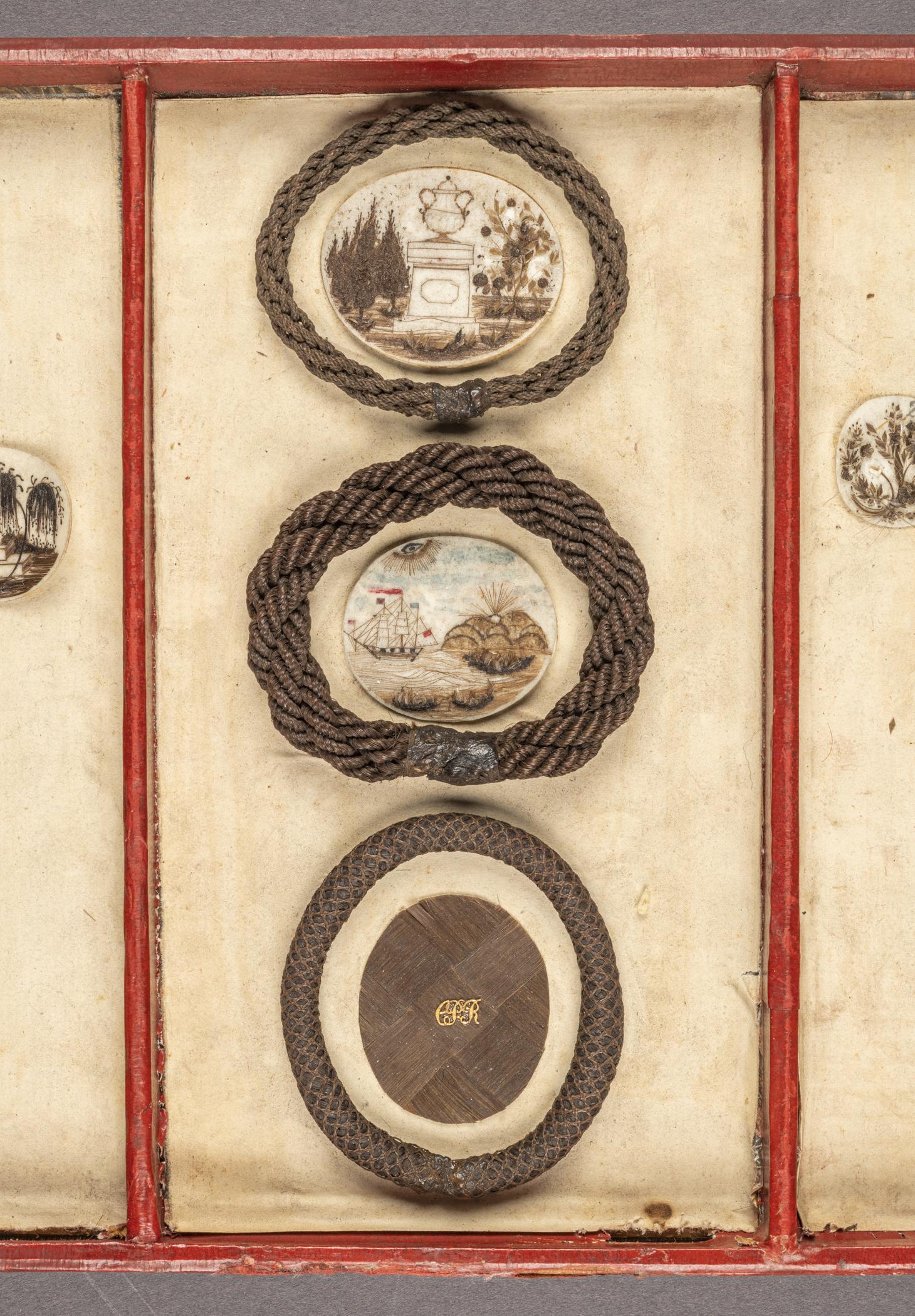 1959.0580 D Tray, detail 2, before conservation treatment