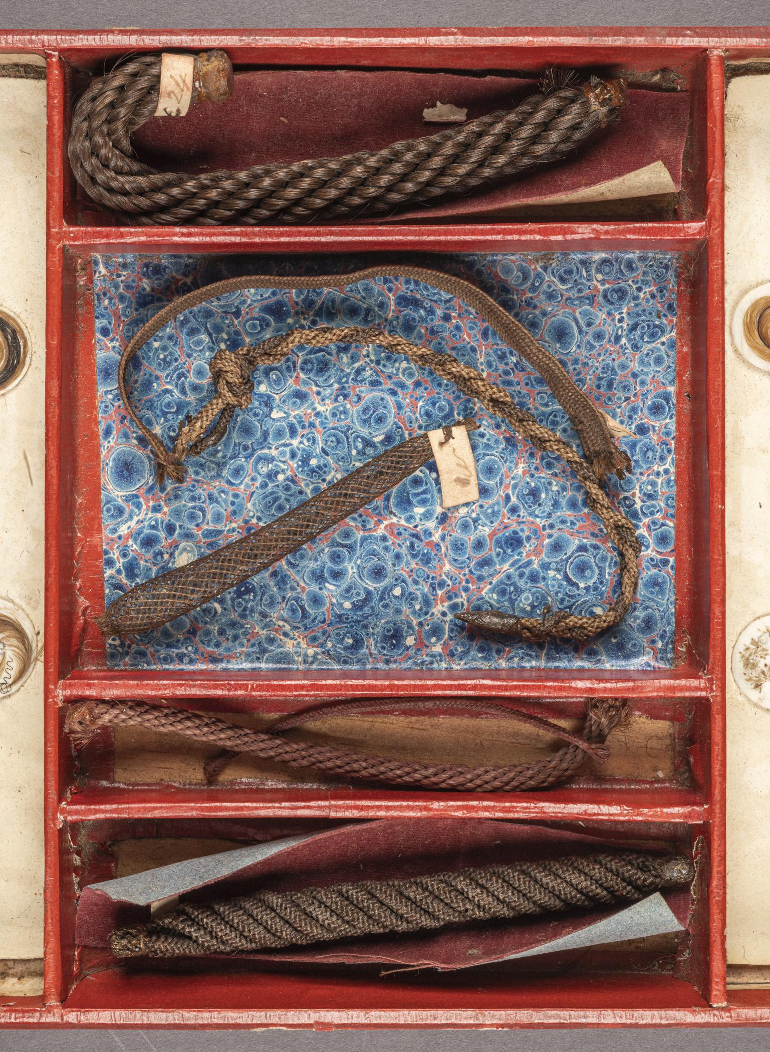 1959.0580 F Tray, detail 2, before conservation treatment