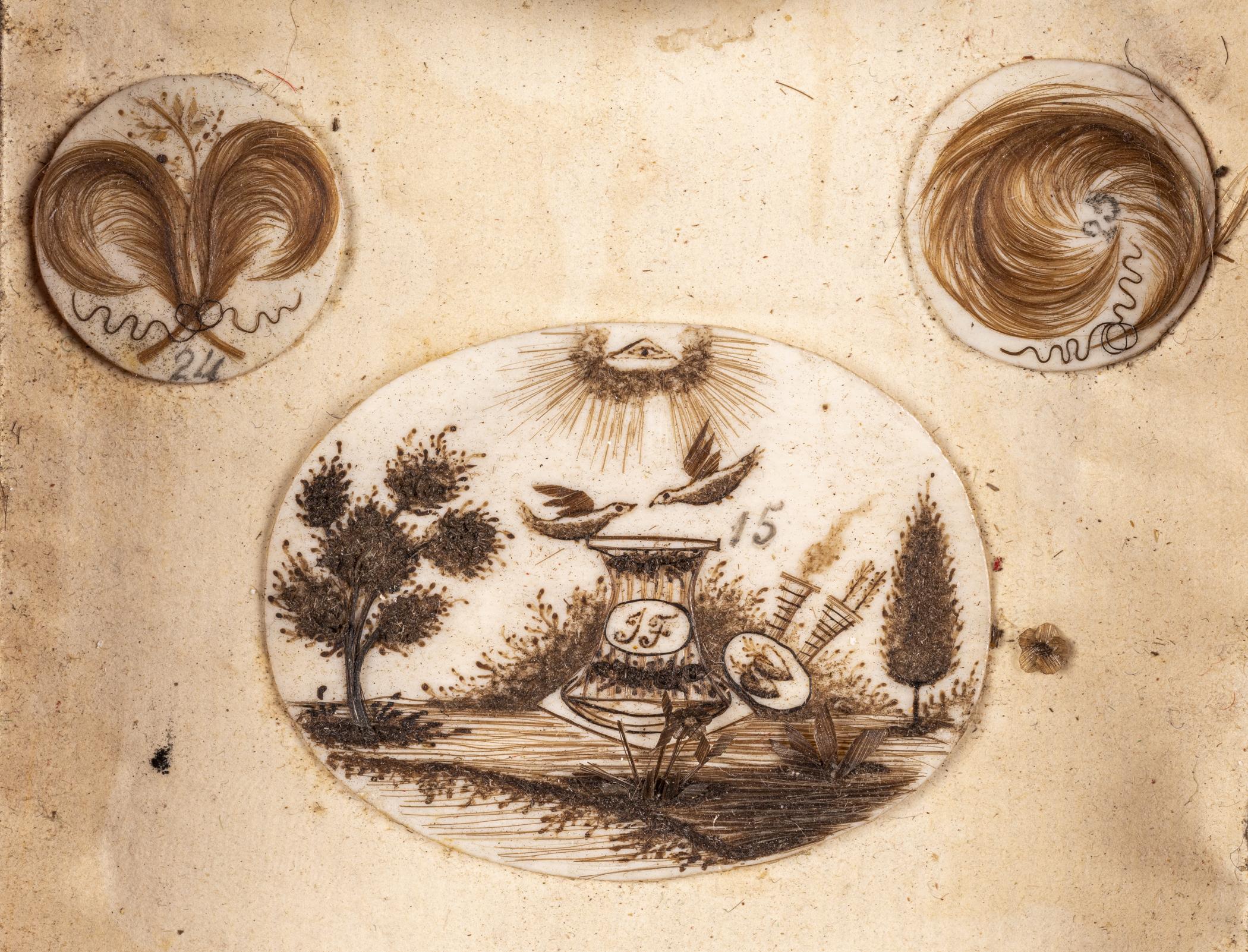 1959.0580 F Tray, detail 5, before conservation treatment
