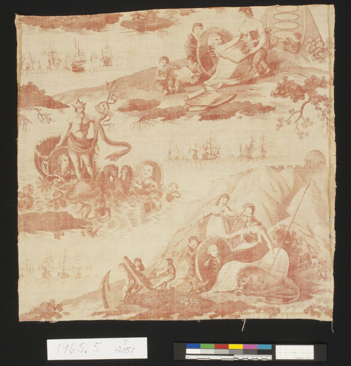 1965.0005 Textile, printed, view 1