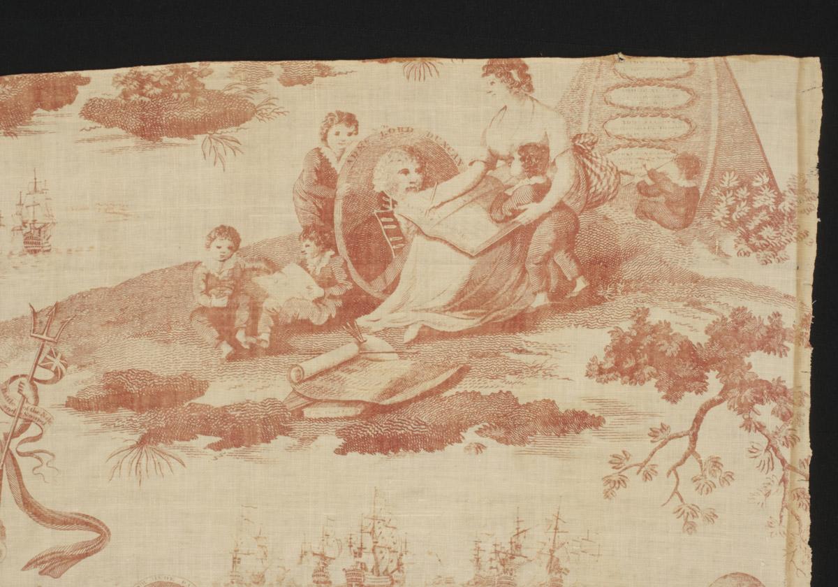 1965.0005 Textile, printed, detail 1