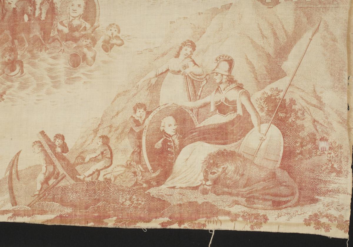 1965.0005 Textile, printed, detail 2