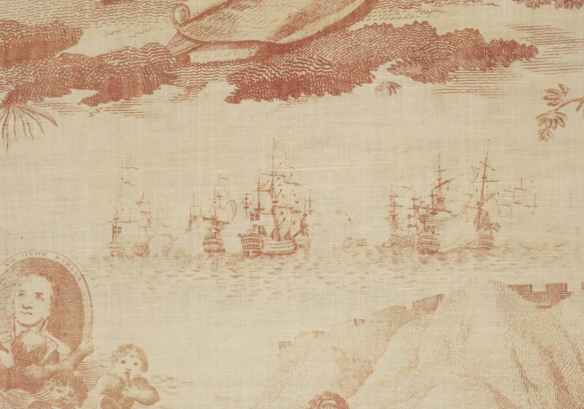 1965.0005 Textile, printed, detail 3