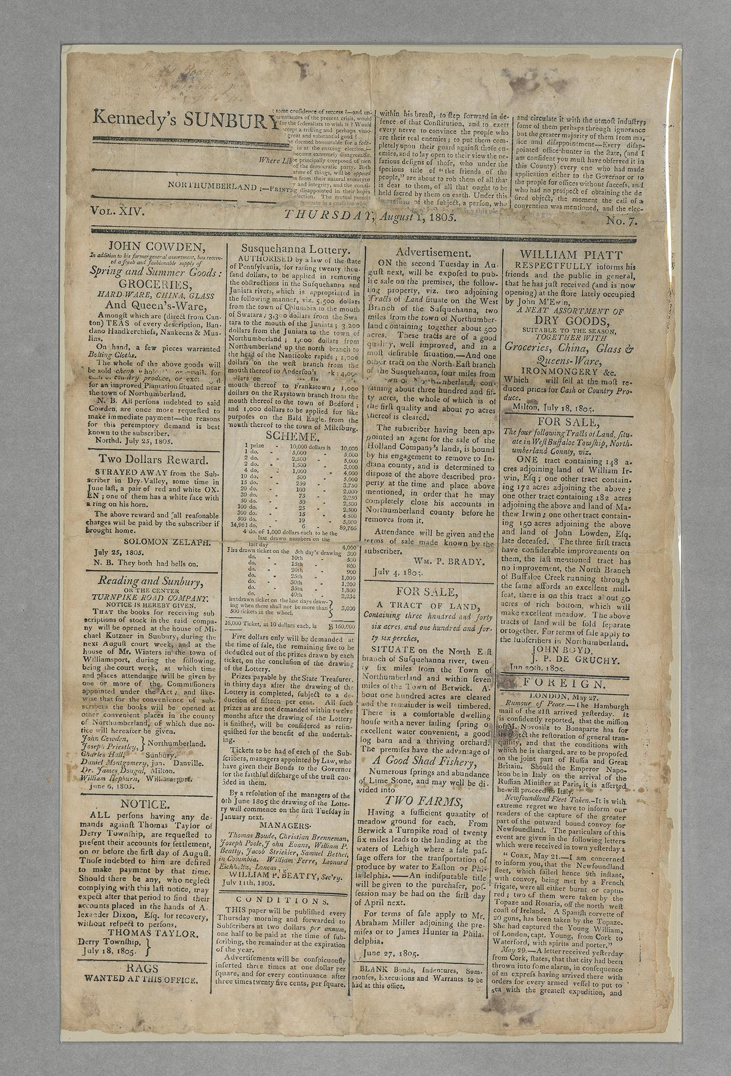 1959.0628 Newspaper, view 1