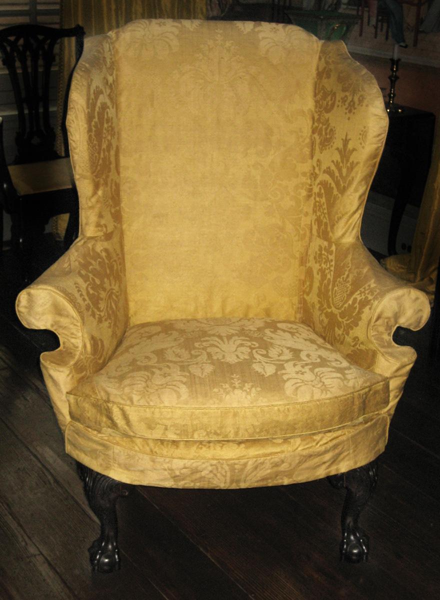 1984.0616 slip cover on 1959.0630 chair view 2