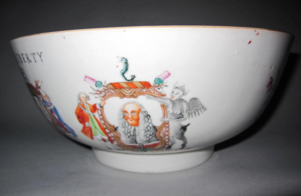 1959.0651 Porcelain punch bowl detail two