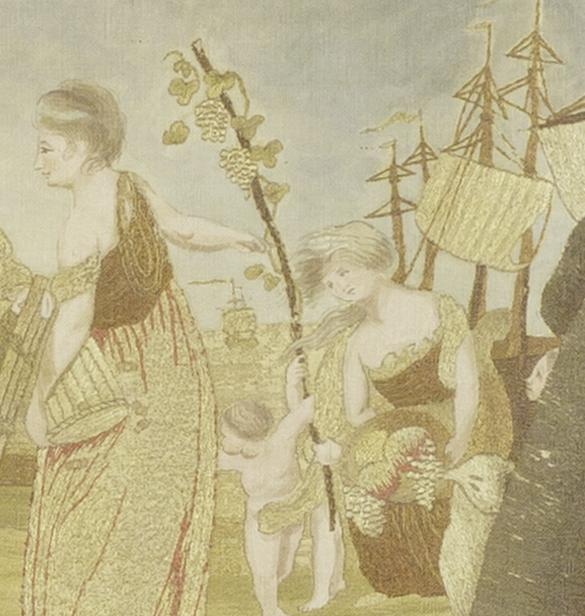 1959.0663 A Needlework Picture, Detail 6
