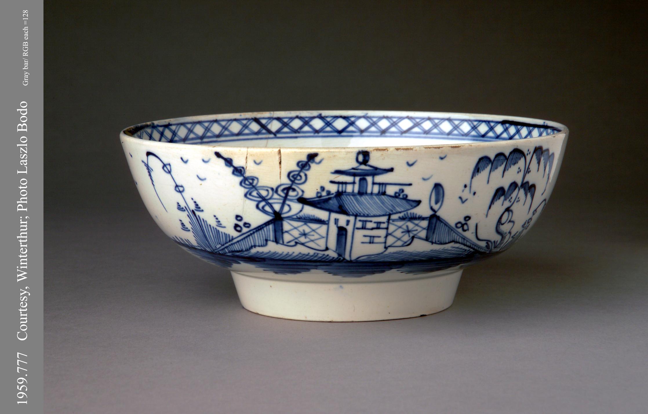 1959.0777 Pearlware punch bowl