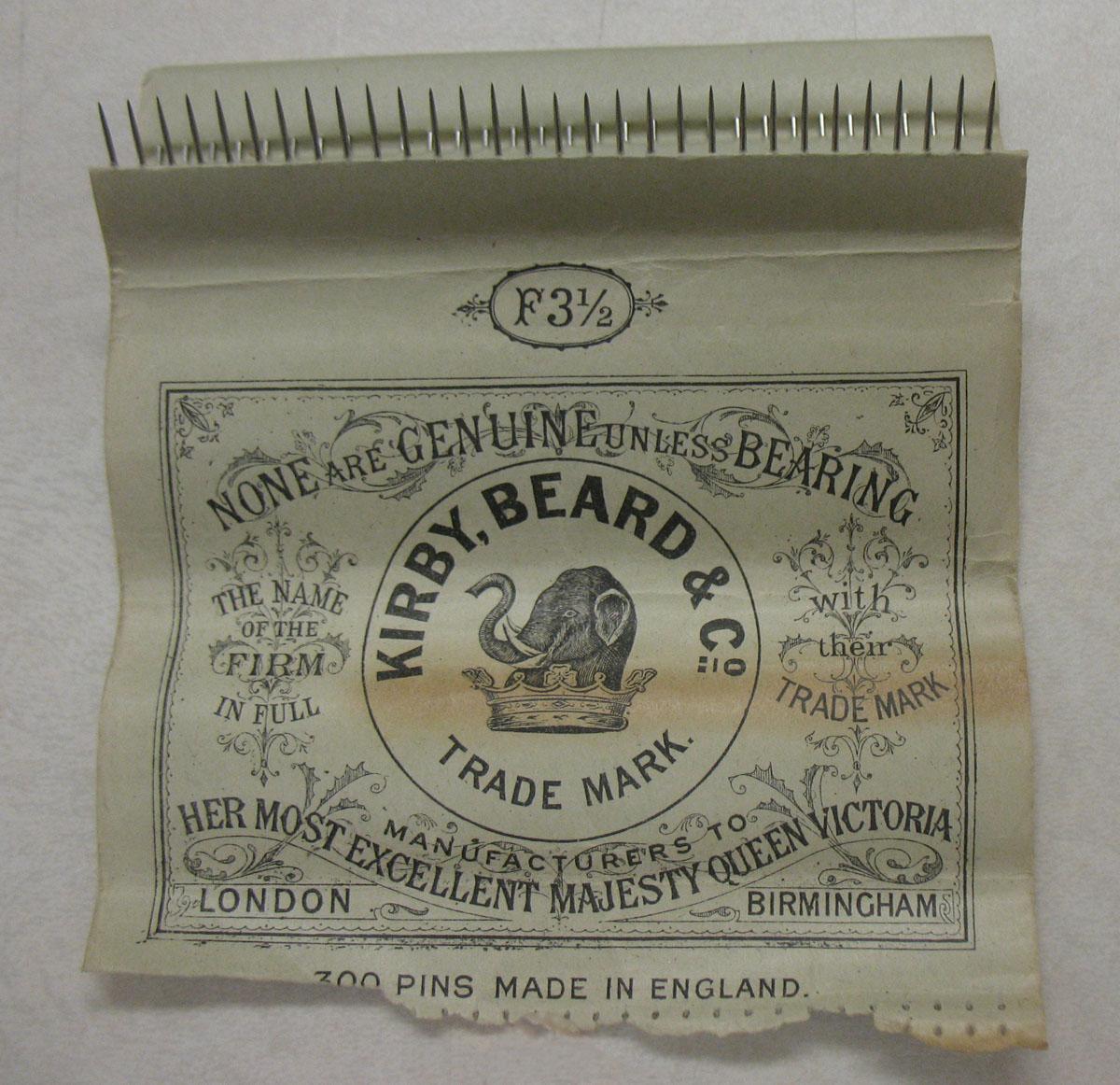 2013.0001 Pin packet, view 1