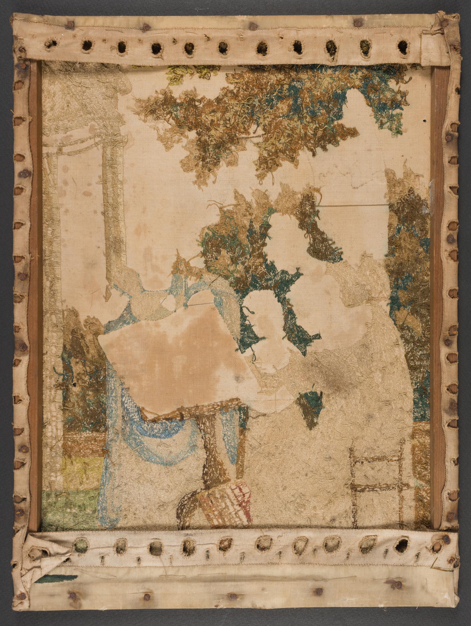 2013.0002.001 A Needlework picture, view 2, reverse, crop