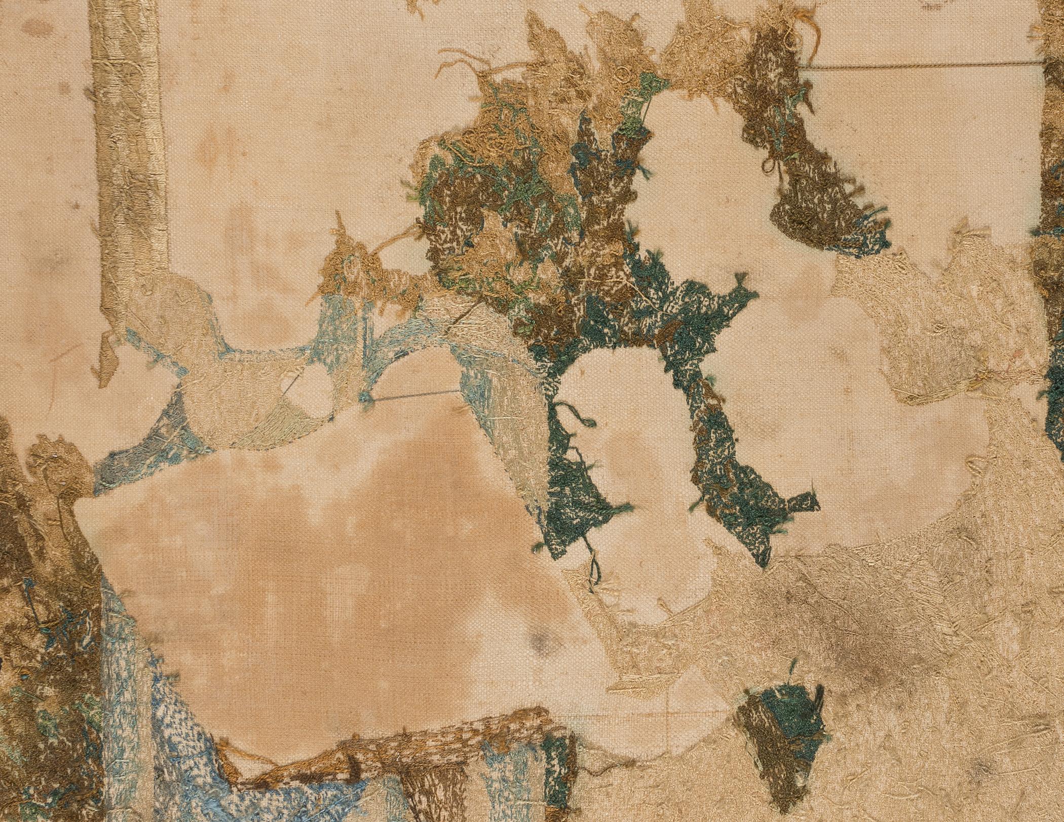 2013.0002.001 A Needlework picture, detail 1, reverse