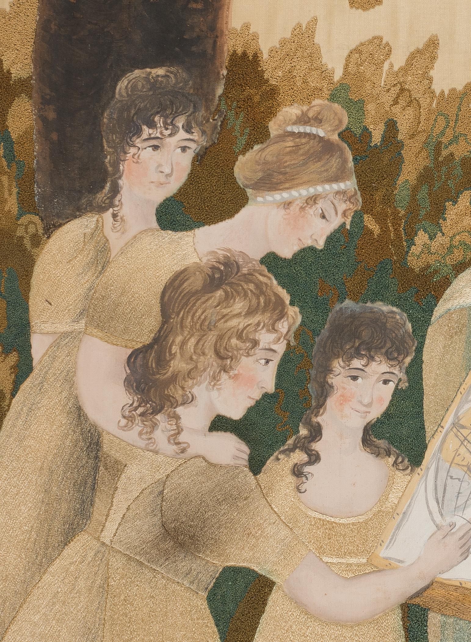 2013.0002.001 A Needlework picture, detail 2