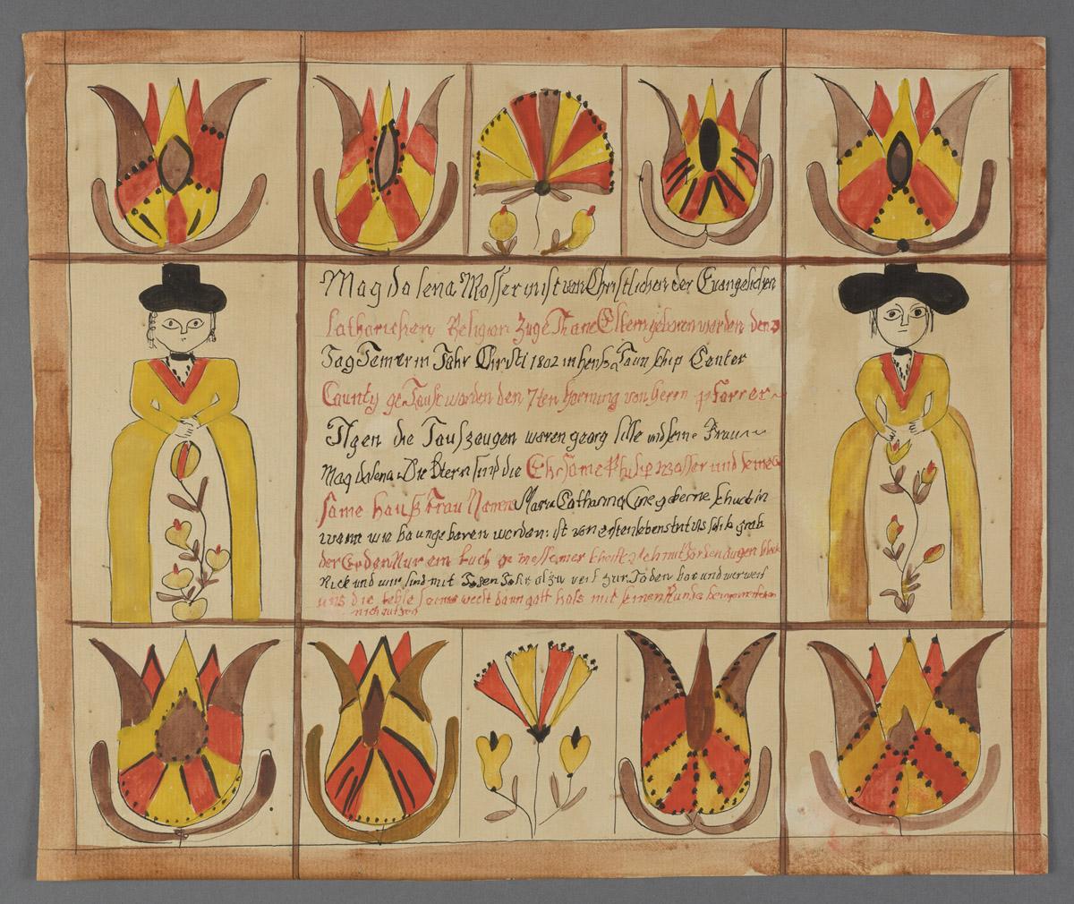2013.0040 A Fraktur, view 1