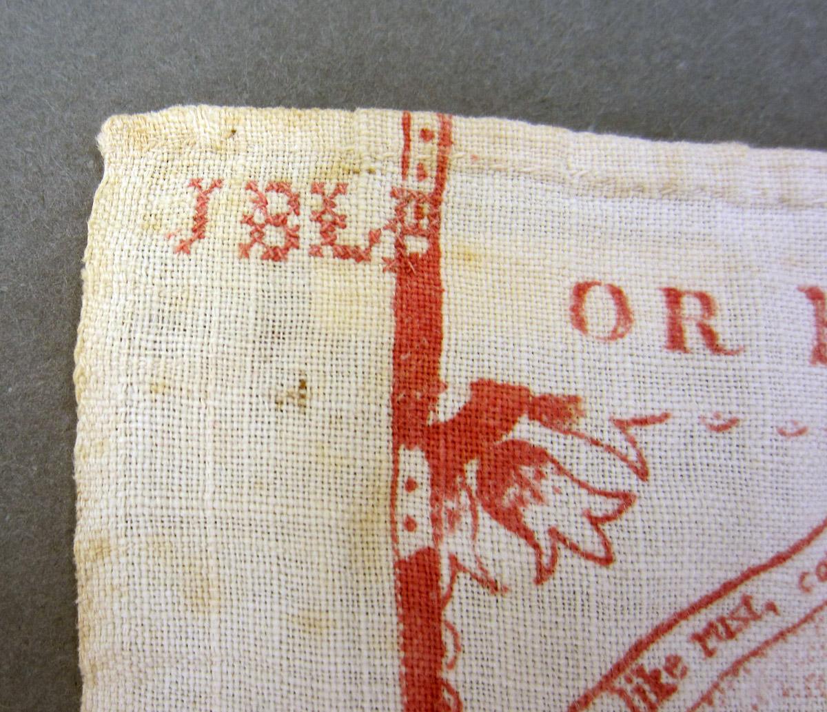 2013.0048.019 Handkerchief, Initials
