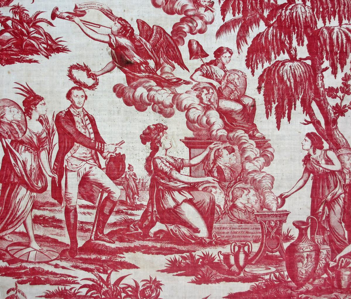 1969.8799 textile, printed detail 1