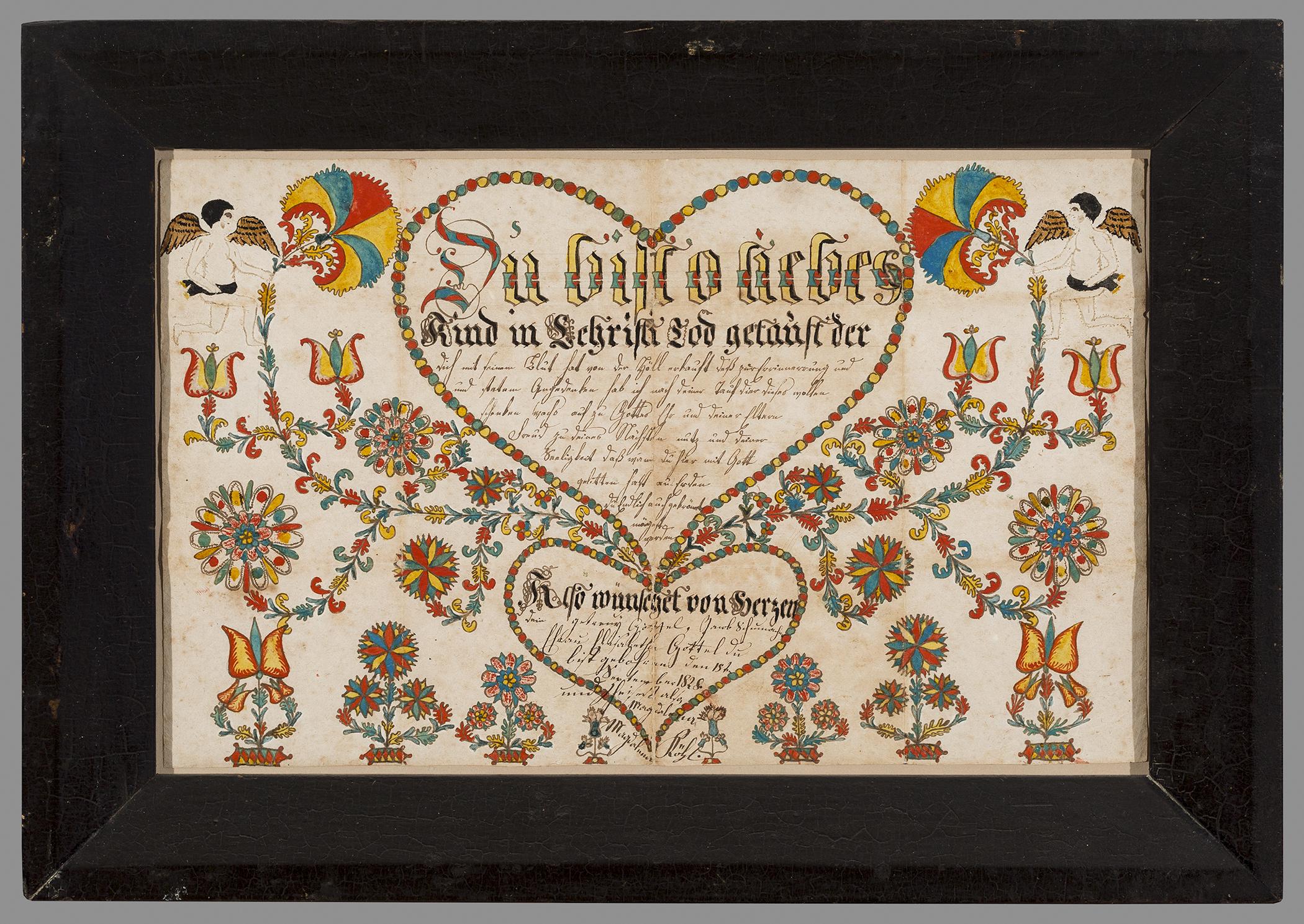 2014.0003 A Fraktur, B Frame, view 2