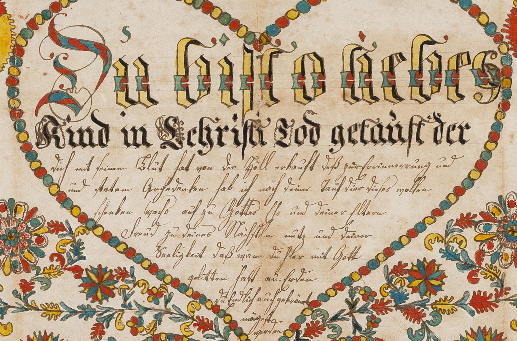 2014.0003 A Fraktur, detail 1